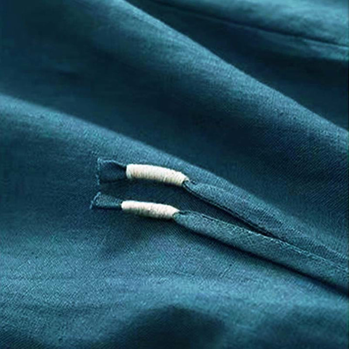 Buddha Stonesカジュアル 無地 ワンボタン レディース カプリ ワイドレッグ パンツ ポケット付き - image 24