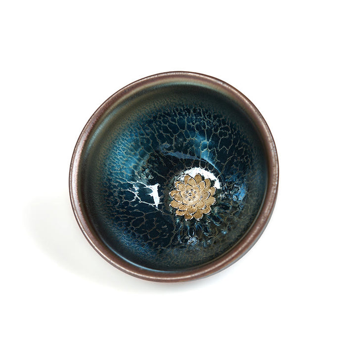 Buddha Stones手作り中国剣占蓮青陶器ティーカップカンフーティーカップ150ml - image 8
