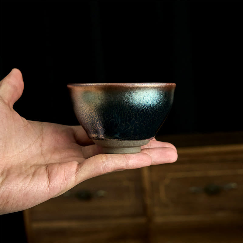 Buddha Stones手作り中国剣占蓮青陶器ティーカップカンフーティーカップ150ml - image 6