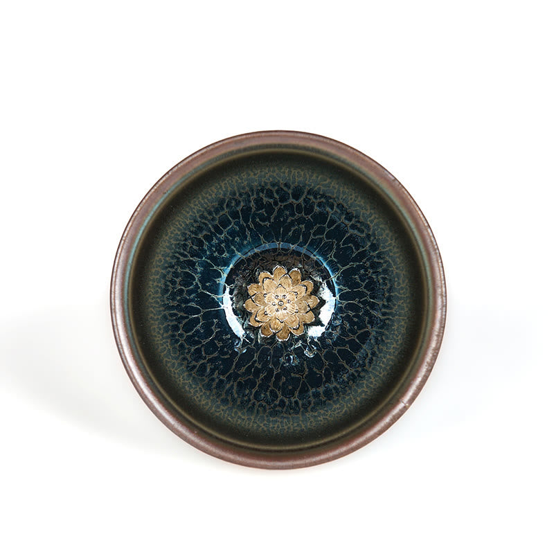 Buddha Stones手作り中国剣占蓮青陶器ティーカップカンフーティーカップ150ml - image 7