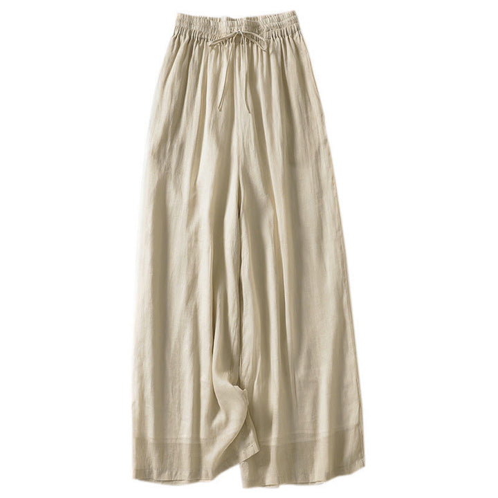 Buddha Stones無地 レースアップ レディース ワイドレッグパンツ - image 1