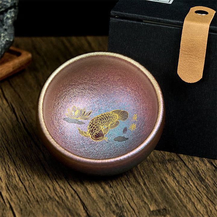 Buddha Stones手作り 中国製 建禅 鯉 蓮の葉 陶器 ティーカップ カンフー ティーカップ 150ml - image 21