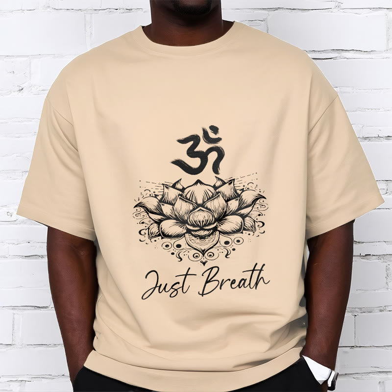 Buddha Stonesカジュアルオームシンボル蓮の花柄コットンTシャツ - image 12