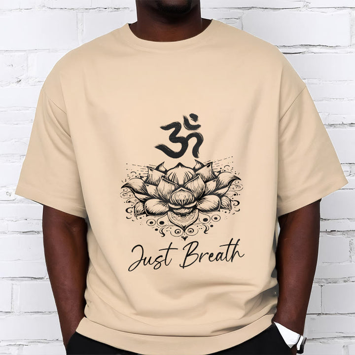 Buddha Stonesカジュアルオームシンボル蓮の花柄コットンTシャツ - image 12