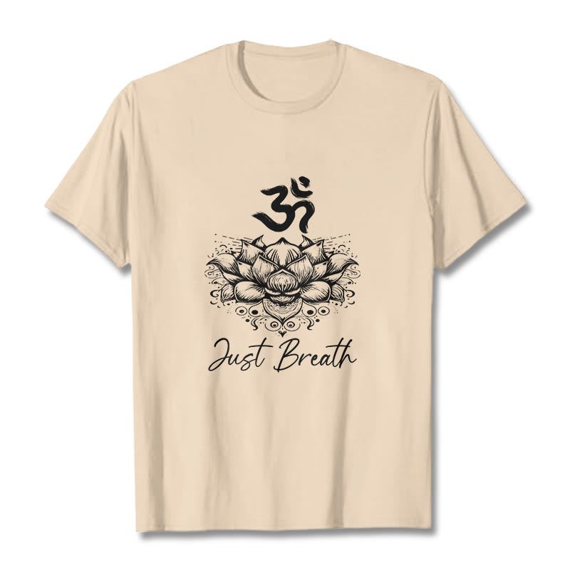 Buddha Stonesカジュアルオームシンボル蓮の花柄コットンTシャツ - ビスク - 2XL - image 11