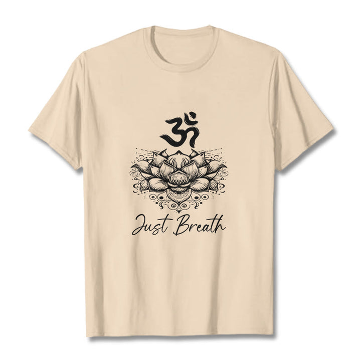 Buddha Stonesカジュアルオームシンボル蓮の花柄コットンTシャツ - ビスク - 2XL - image 11