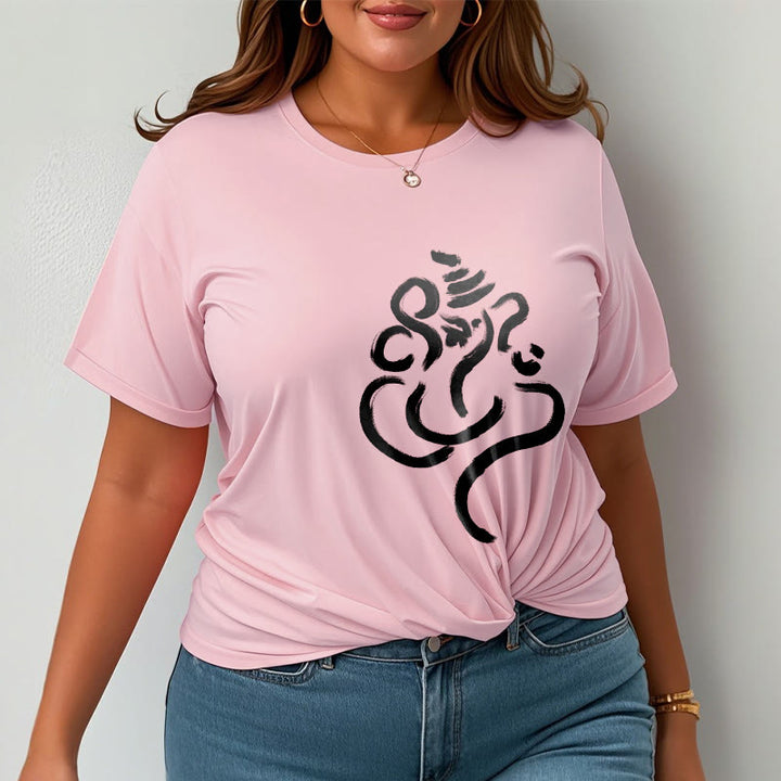 Buddha Stonesカジュアルガネーシャ柄コットンTシャツ - image 14
