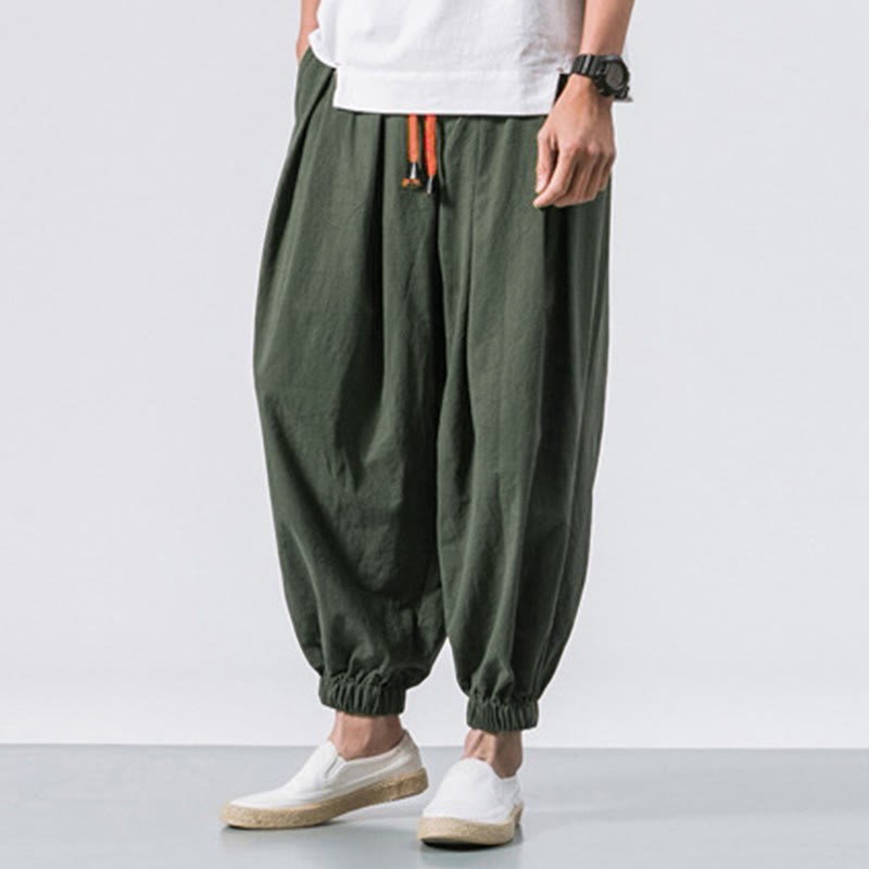 Buddha Stonesカジュアル スポーツ メンズ 無地 コットン ドローストリング パンツ ポケット付き - image 19