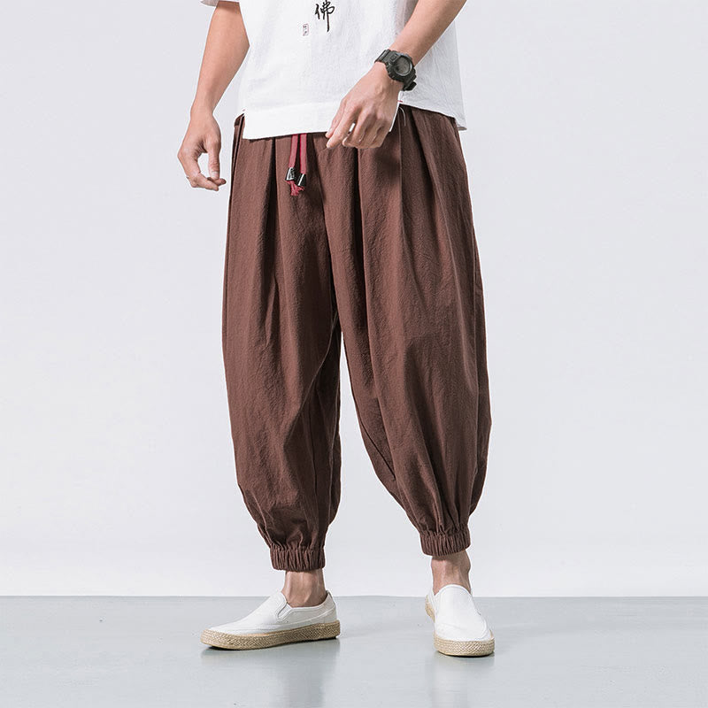 Buddha Stonesカジュアル スポーツ メンズ 無地 コットン ドローストリング パンツ ポケット付き - チョコレート - US/UK/AU46、 EU56 (5XL) - image 27