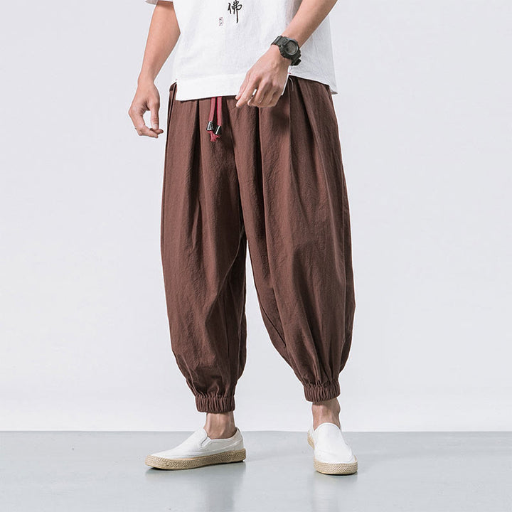 Buddha Stonesカジュアル スポーツ メンズ 無地 コットン ドローストリング パンツ ポケット付き - チョコレート - US/UK/AU46、 EU56 (5XL) - image 27
