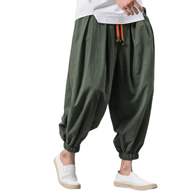 Buddha Stonesカジュアル スポーツ メンズ 無地 コットン ドローストリング パンツ ポケット付き - image 24