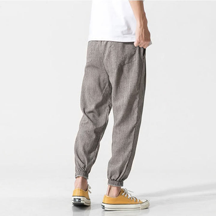 Buddha Stones シンプルなドローストリングデザイン メンズパンツ（ポケット付き） - image 6