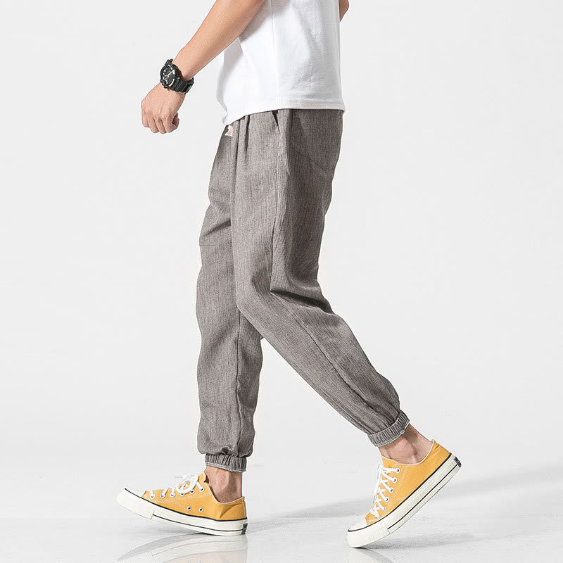 Buddha Stones シンプルなドローストリングデザイン メンズパンツ（ポケット付き） - image 10