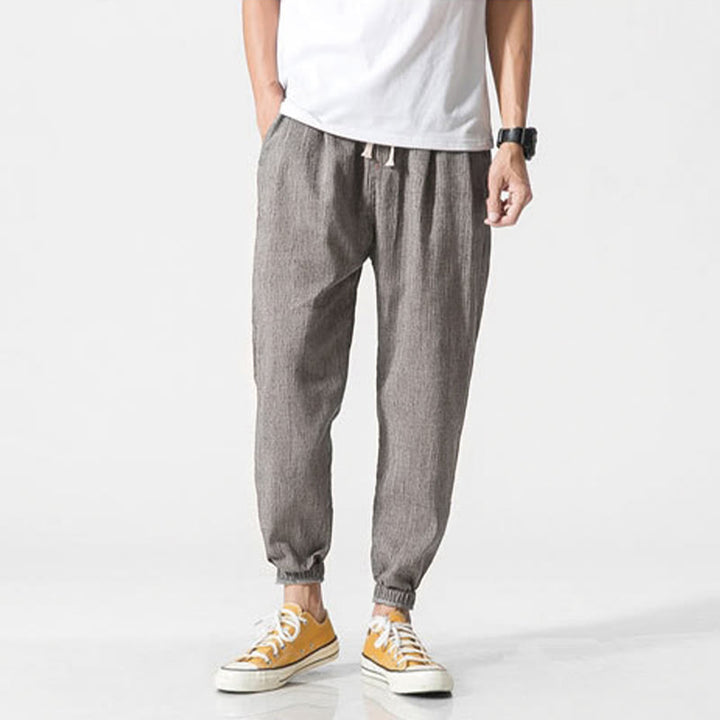 Buddha Stones シンプルなドローストリングデザイン メンズパンツ（ポケット付き） - image 12