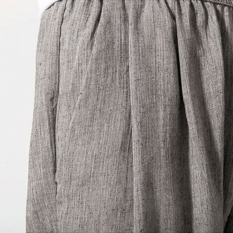 Buddha Stones シンプルなドローストリングデザイン メンズパンツ（ポケット付き） - image 10