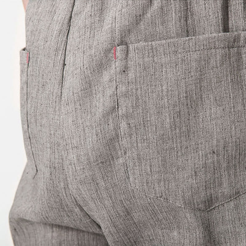 Buddha Stones シンプルなドローストリングデザイン メンズパンツ（ポケット付き） - image 11