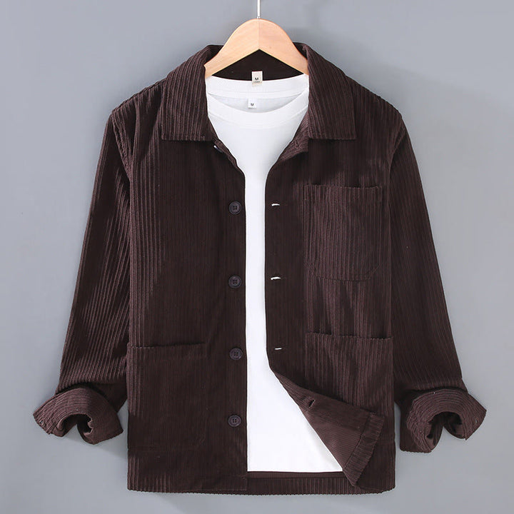 Buddha Stones秋ラペルデザイン 長袖ボタン付きメンズジャケット ポケット付き - サドルブラウン - US/UK/AU42、 EU52 (3XL) - image 7