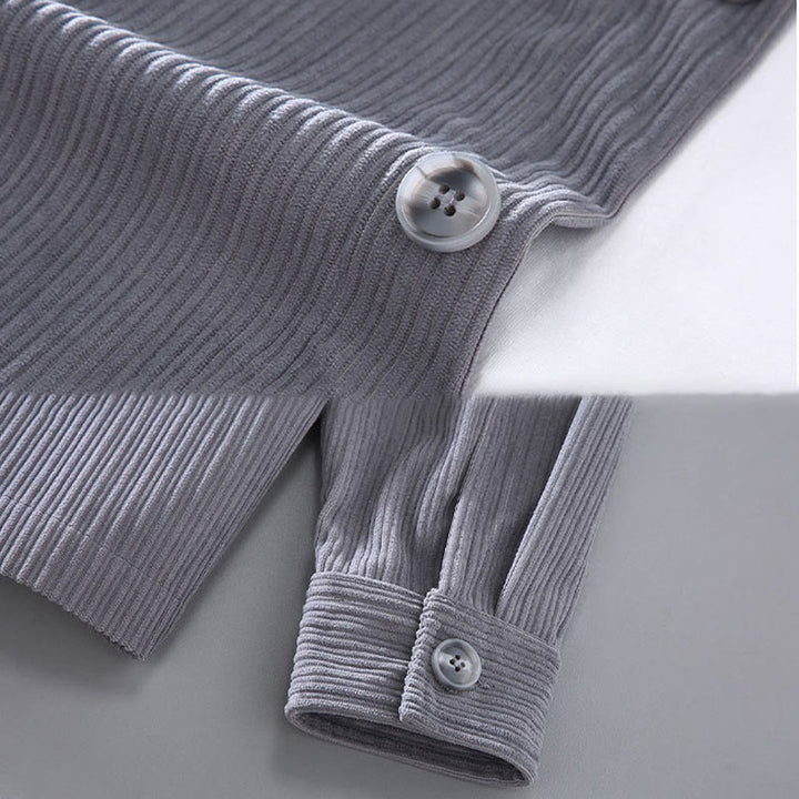 Buddha Stones秋ラペルデザイン 長袖ボタン付きメンズジャケット ポケット付き - image 5