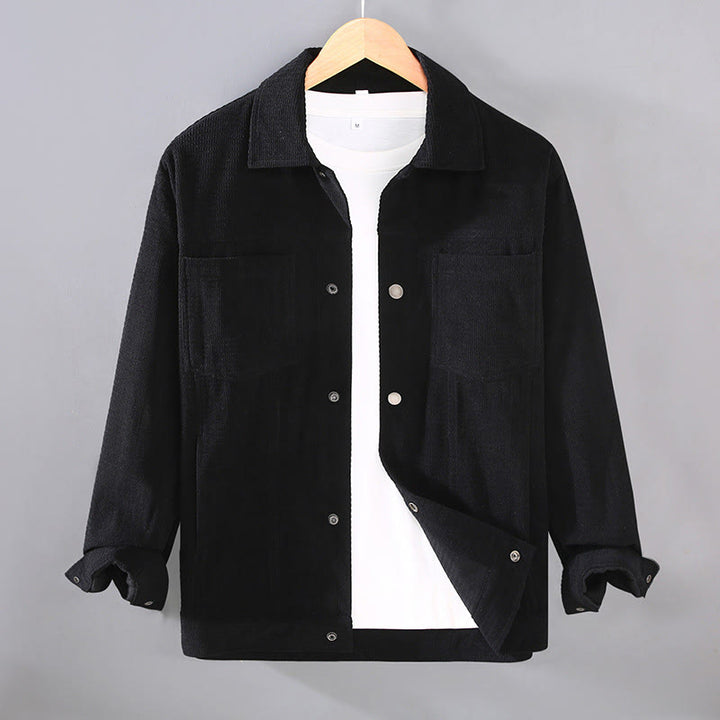 Buddha Stones通勤用ラペルデザインボタン付きメンズ長袖ジャケット（ポケット付き） - 黒 - US/UK/AU42、 EU52 (3XL) - image 7
