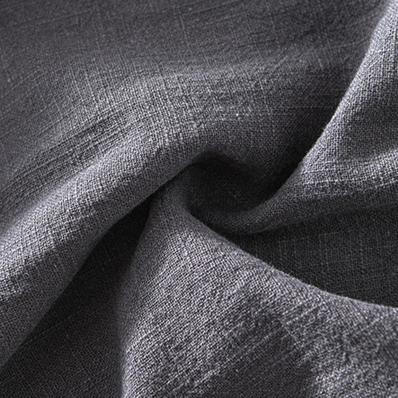 Buddha Stones通勤用 無地 シンプル ボタンデザイン メンズ 長袖 ラミー リネン ジャケット ポケット付き - image 15