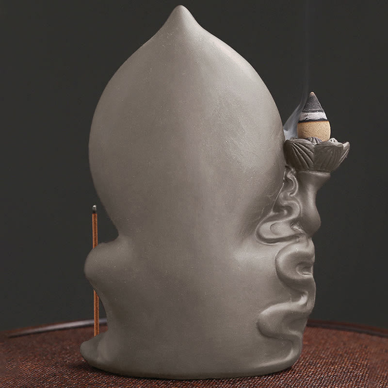 Buddha Stonesチベット観音菩薩 蓮華 癒し 逆流煙噴水 香炉 - image 6