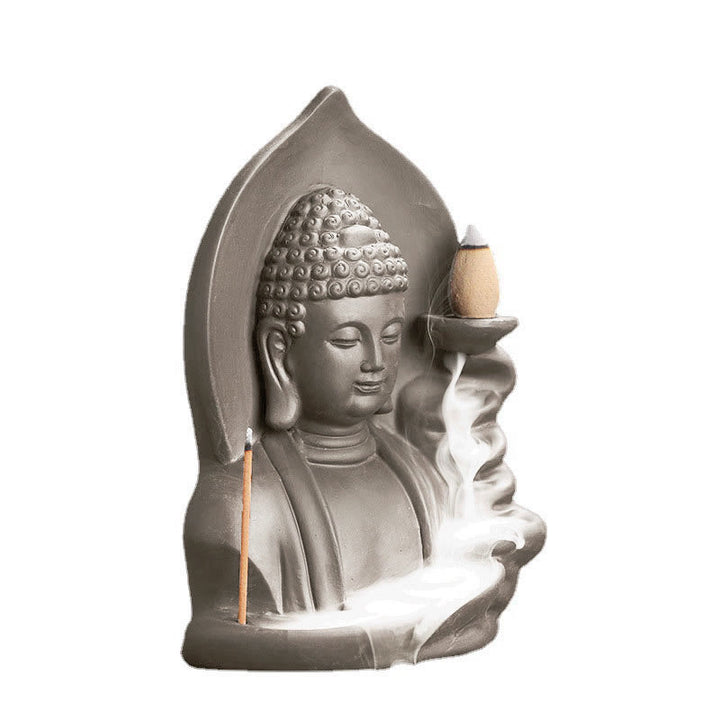 Buddha Stonesチベット観音菩薩 蓮華 癒し 逆流煙噴水 香炉 - image 22