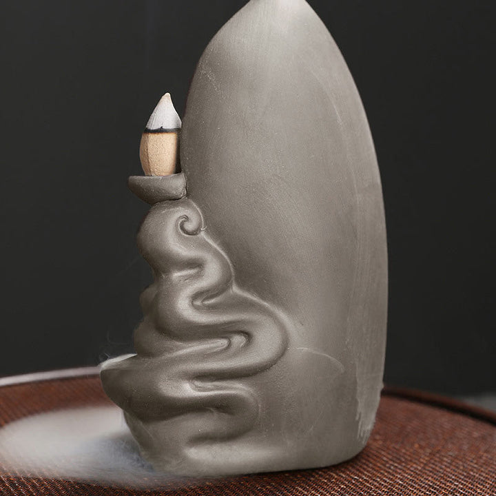 Buddha Stonesチベット観音菩薩 蓮華 癒し 逆流煙噴水 香炉 - image 21