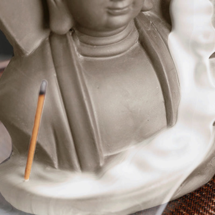 Buddha Stonesチベット観音菩薩 蓮華 癒し 逆流煙噴水 香炉 - image 20