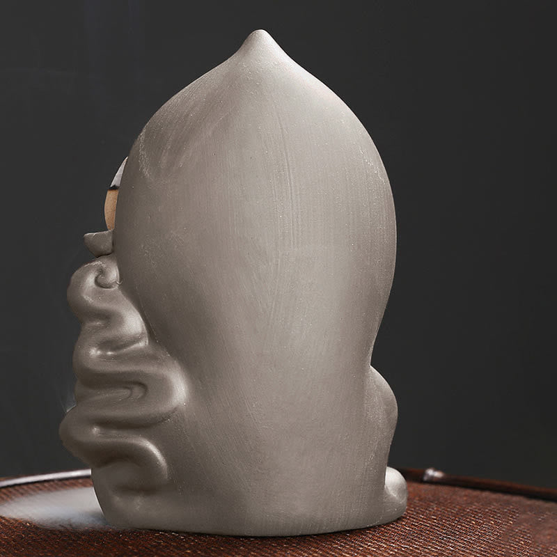 Buddha Stonesチベット観音菩薩 蓮華 癒し 逆流煙噴水 香炉 - image 17