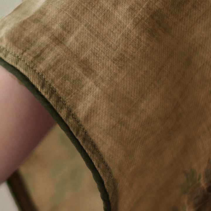 Buddha Stonesパープルフラワープリントカエルボタンデザインシャツ - image 4