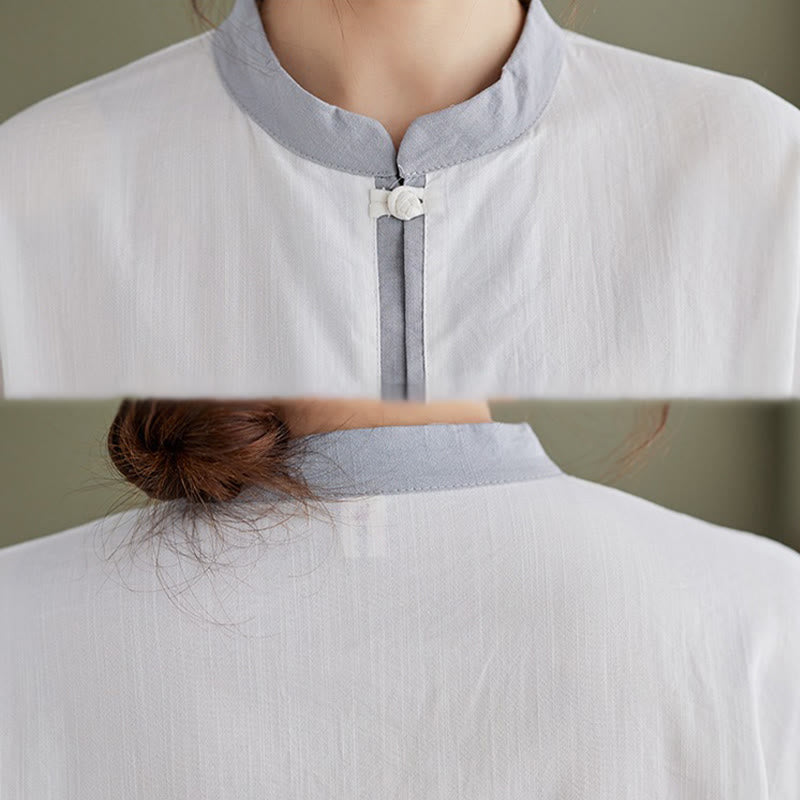 Buddha Stones 2点セット コットン 太極拳シャツ トップパンツ 瞑想 禅服 レディース セット - image 17