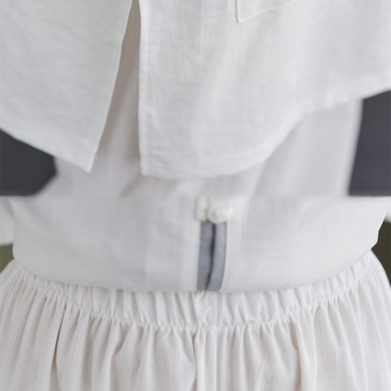 Buddha Stones 2点セット コットン 太極拳シャツ トップパンツ 瞑想 禅服 レディース セット - image 16