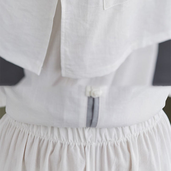 Buddha Stones 2点セット コットン 太極拳シャツ トップパンツ 瞑想 禅服 レディース セット - image 16