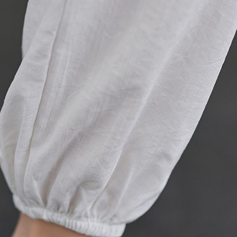 Buddha Stones 2点セット コットン 太極拳シャツ トップパンツ 瞑想 禅服 レディース セット - image 14
