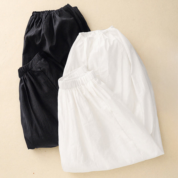 Buddha Stonesカジュアル シンプルデザイン レディース コットン ハーレムパンツ ポケット付き - image 13
