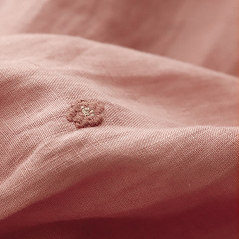 Buddha Stonesカジュアル刺繍花びらレディースコットンリネン7-8丈ハーレムパンツ ポケット付き - image 15