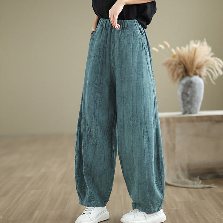 Buddha Stonesカジュアル 無地 レディース コットンリネン ハーレムパンツ ポケット付き - image 15