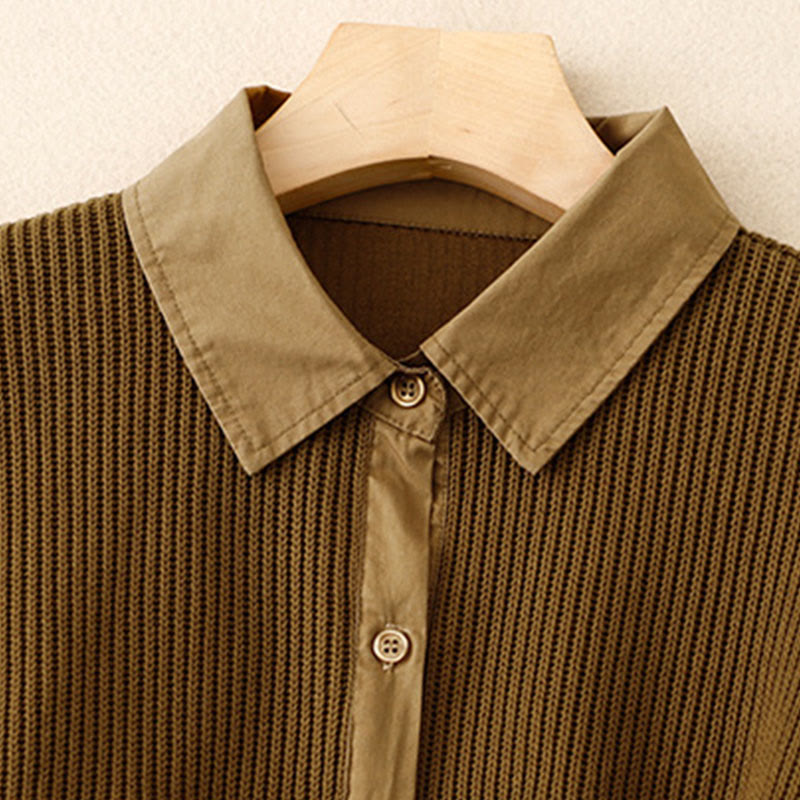 Buddha Stonesプレーンスタンドカラー レディース コットンコーデュロイジャケット - image 2