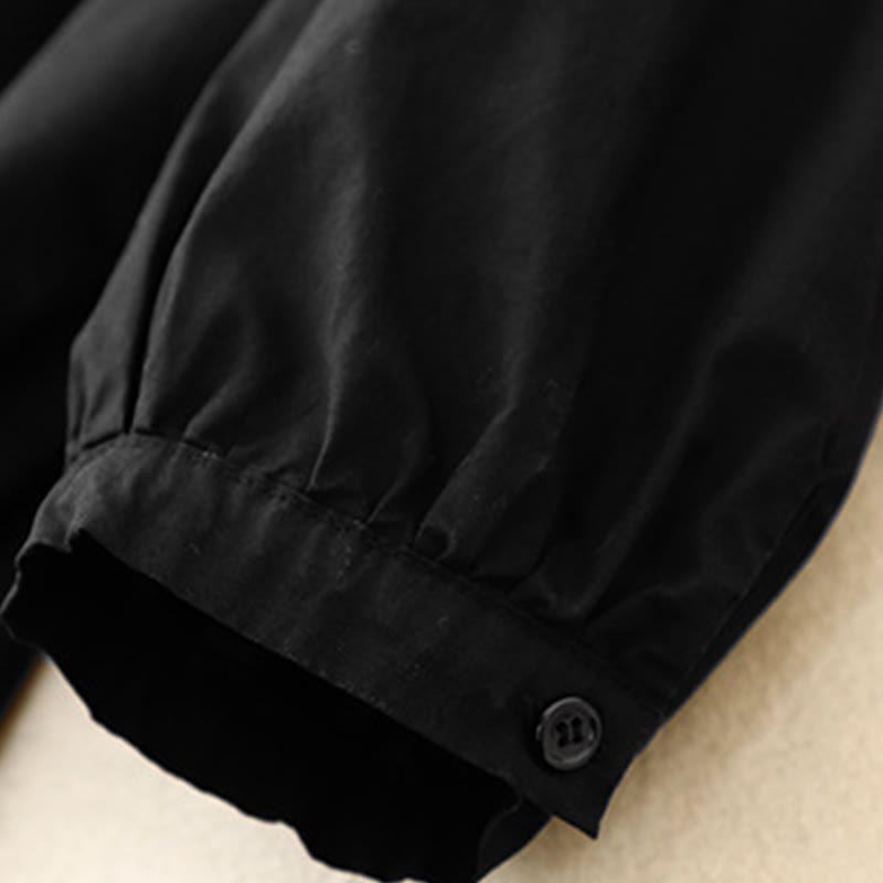 Buddha Stonesプレーンスタンドカラー レディース コットンコーデュロイジャケット - image 9