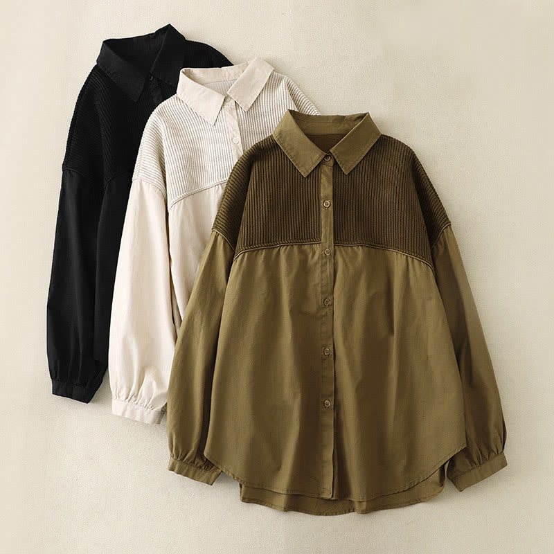 Buddha Stonesプレーンスタンドカラー レディース コットンコーデュロイジャケット - image 20
