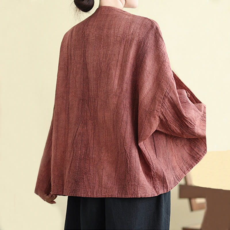 Buddha Stones無地 長袖 レディース コットンリネン ジャケット ポケット付き - image 12