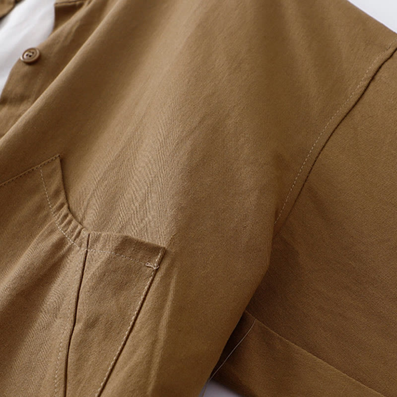 Buddha Stones無地 長袖 レディース コットンジャケット ポケット付き - image 6