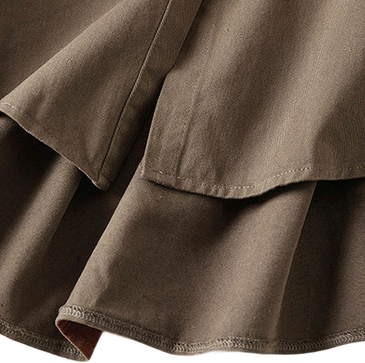 Buddha Stones秋 不規則なデザイン 長袖 レディース コットンリネン ラペルジャケット ポケット付き - image 16