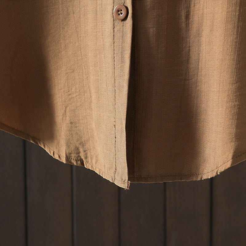 Buddha Stonesプレーンボタン レディース コットンコート ポケット付き - image 3