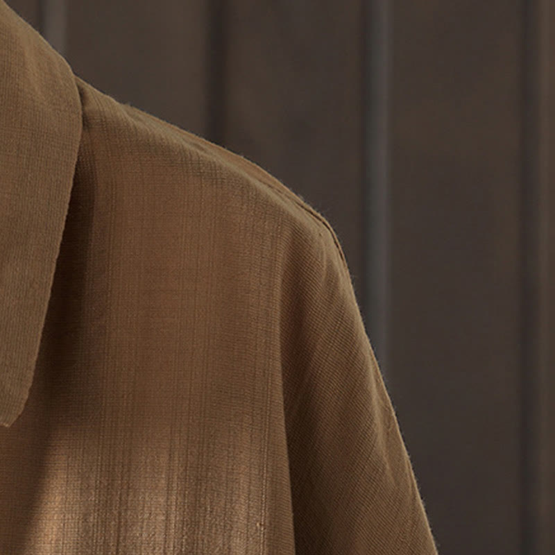 Buddha Stonesプレーンボタン レディース コットンコート ポケット付き - image 4