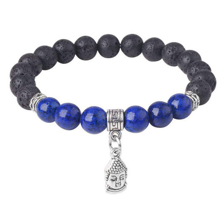 Buddha Stonesブラック溶岩石 クリスタルビーズ 動物柄 ヒーリングブレスレット - image 12
