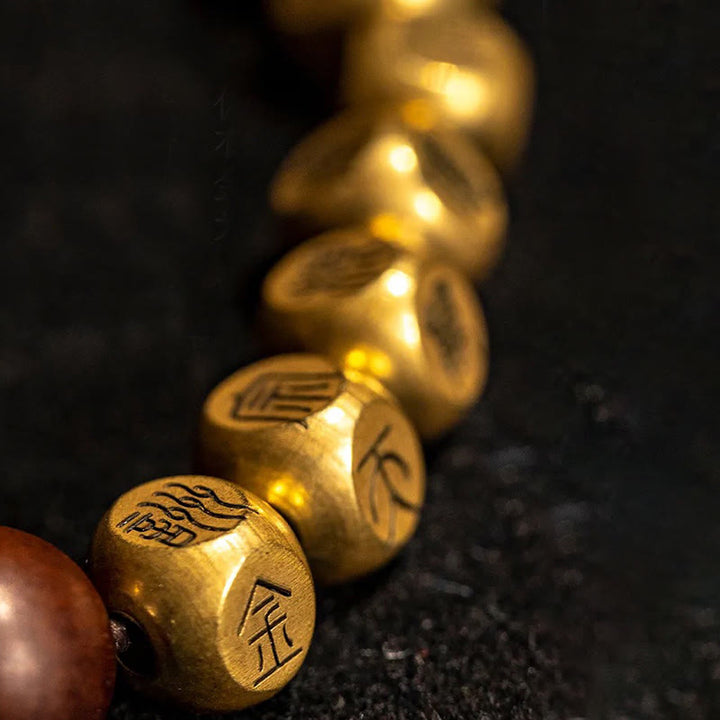 Buddha Stones、銅、真鍮、雷に打たれたナツメの木のビーズ、開運財運ブレスレット - image 15