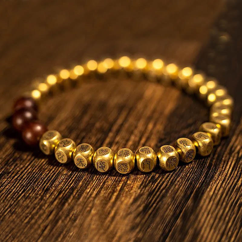 Buddha Stones、銅、真鍮、雷に打たれたナツメの木のビーズ、開運財運ブレスレット - image 8