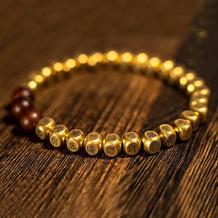 Buddha Stones、銅、真鍮、雷に打たれたナツメの木のビーズ、開運財運ブレスレット - image 8