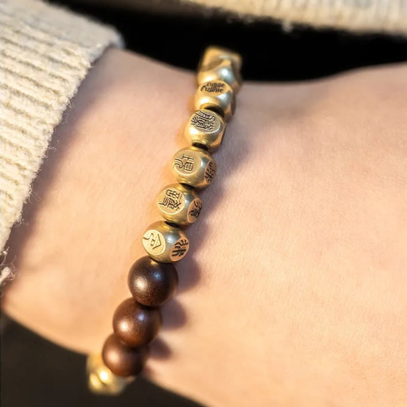 Buddha Stones、銅、真鍮、雷に打たれたナツメの木のビーズ、開運財運ブレスレット - image 12